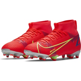 Nike Mercurial Superfly 8 Academy Mg Jr CV1127 600 fotbollsskor röd 2