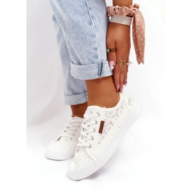 Dam Snörskor Sneakers Big Star W274925 Vit 3