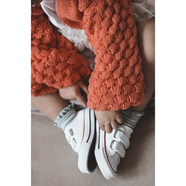 Barn låga sneakers med kardborreband Big Star HH374095 Vit 8