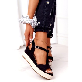 PG1 Svart Graciosa Wedge Sandaler 9R93 Svart 3