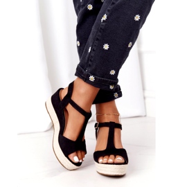 PG1 Svart Graciosa Wedge Sandaler 9R93 Svart 2