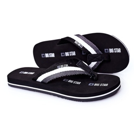 Svarta flip-flops för män Big Star HH174828 1