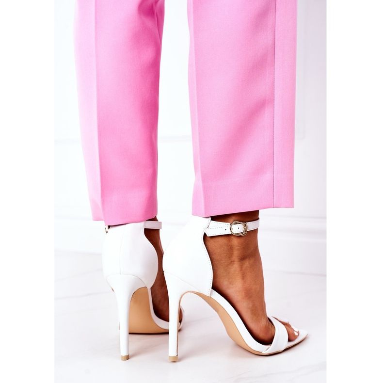 Eleganta sandaler på hög klack Lu Boo vit 2