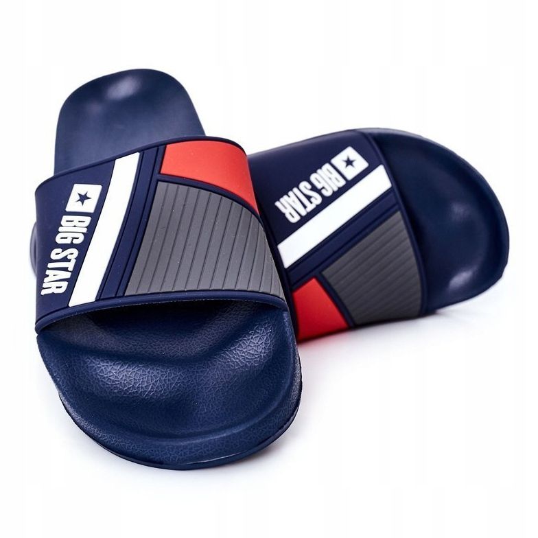 Big Star herrar HH174837 Marinblå tofflor 1