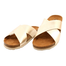Kvinnors metallguld flip flops izzi gyllene 2
