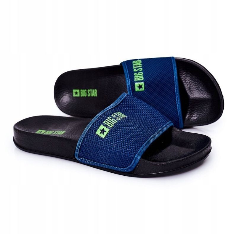 Big Star herrar DD174708 Marinblå tofflor 1