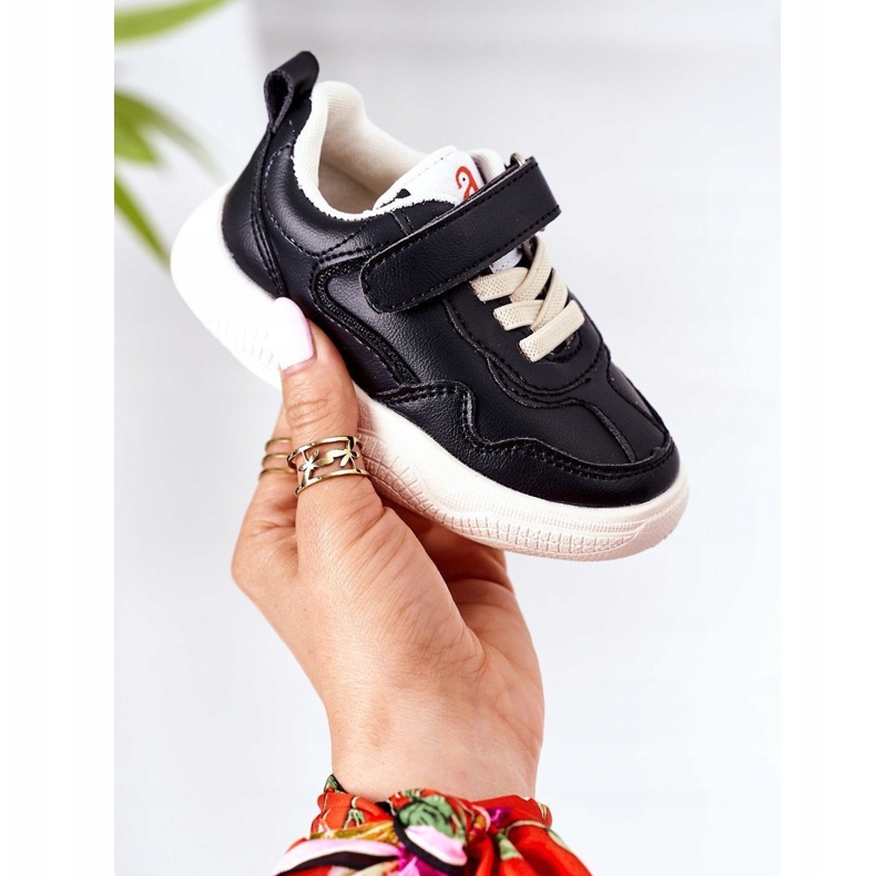 Apawwa Barnsportskor Sneakers Black Runner svart 2