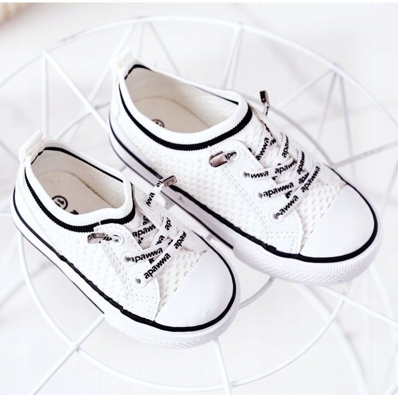 Apawwa Barns vita barnklubbskor 1