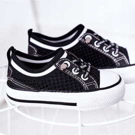 Apawwa Barnens luftiga svarta Kids Club -sneakers 2