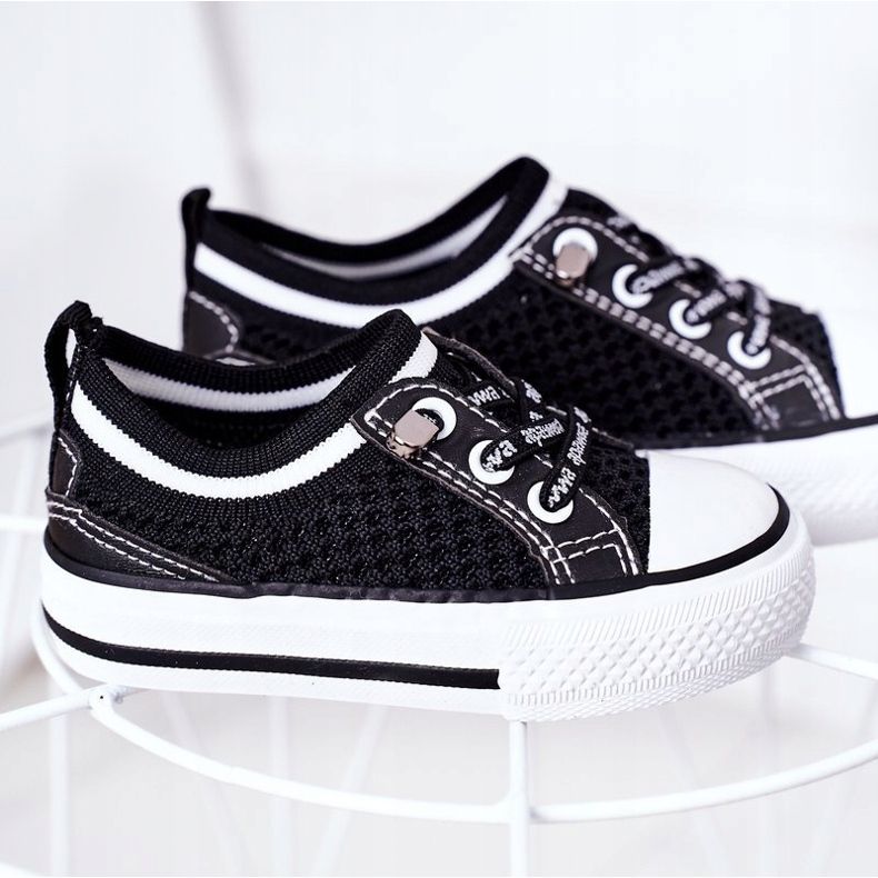 Apawwa Barnens luftiga svarta Kids Club -sneakers 2