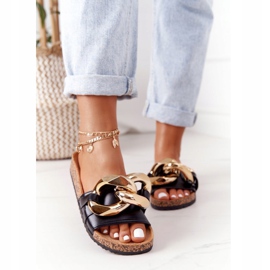 PS1 Black Flip Flops With A Chain Black Last Dance svart 2