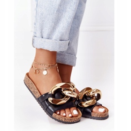 PS1 Black Flip Flops With A Chain Black Last Dance svart 1