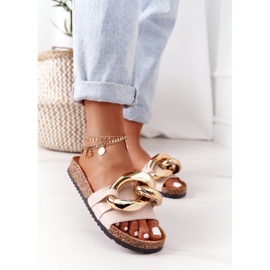Beige flip -flops med en kedja Beige Last Dance 1