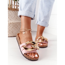 Pink Flip Flops With A Chain Pink Last Dance rosa 2