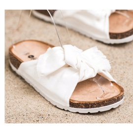 Forever Folie Bekväma textil tofflor vit 2