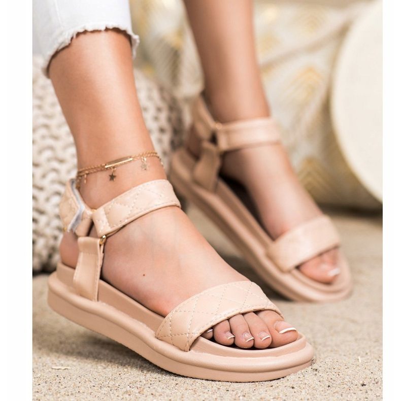 Seastar Beige sandaler med ekoläder 1