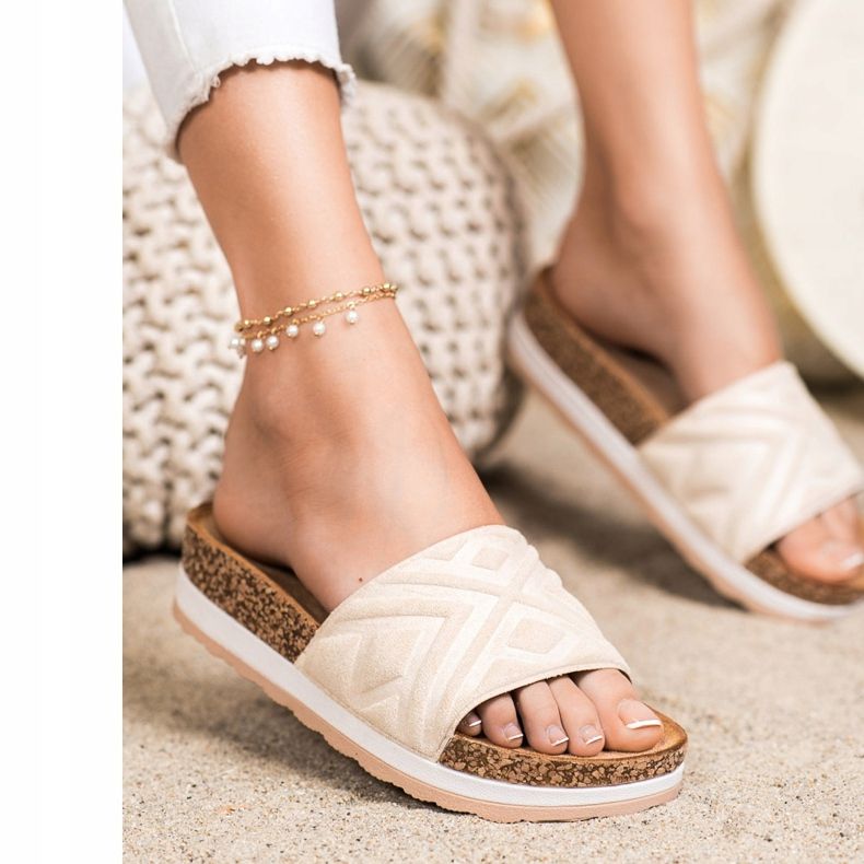 Seastar Klassiska mocka tofflor beige 1