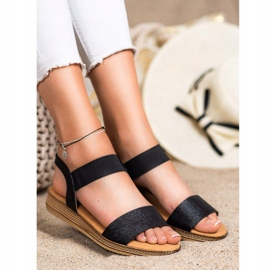 Kayla Svarta slip -on sandaler 1