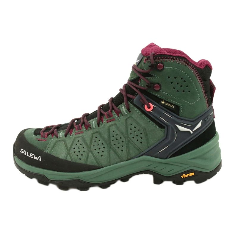 Salewa Ws Alp Trainer 2 Mid Gtx W 61383-5085 vandringsskor svart grön 1