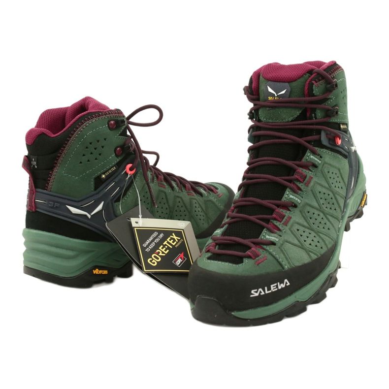 Salewa Ws Alp Trainer 2 Mid Gtx W 61383-5085 vandringsskor svart grön 3