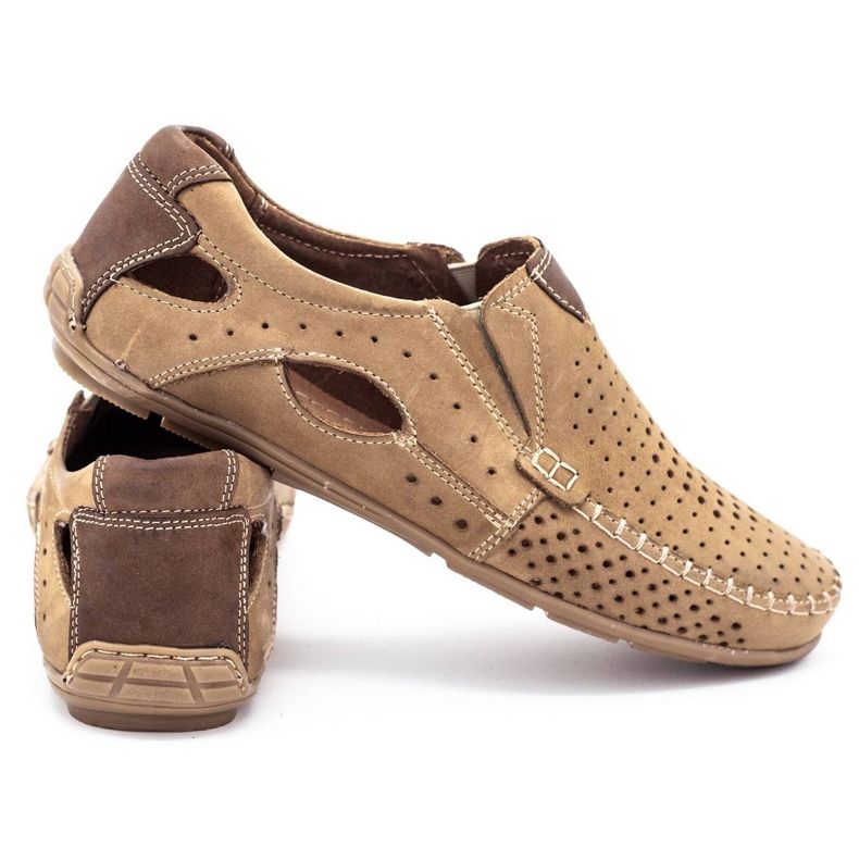 Olivier Mäns loafers 901 för sommaren beige beige 5