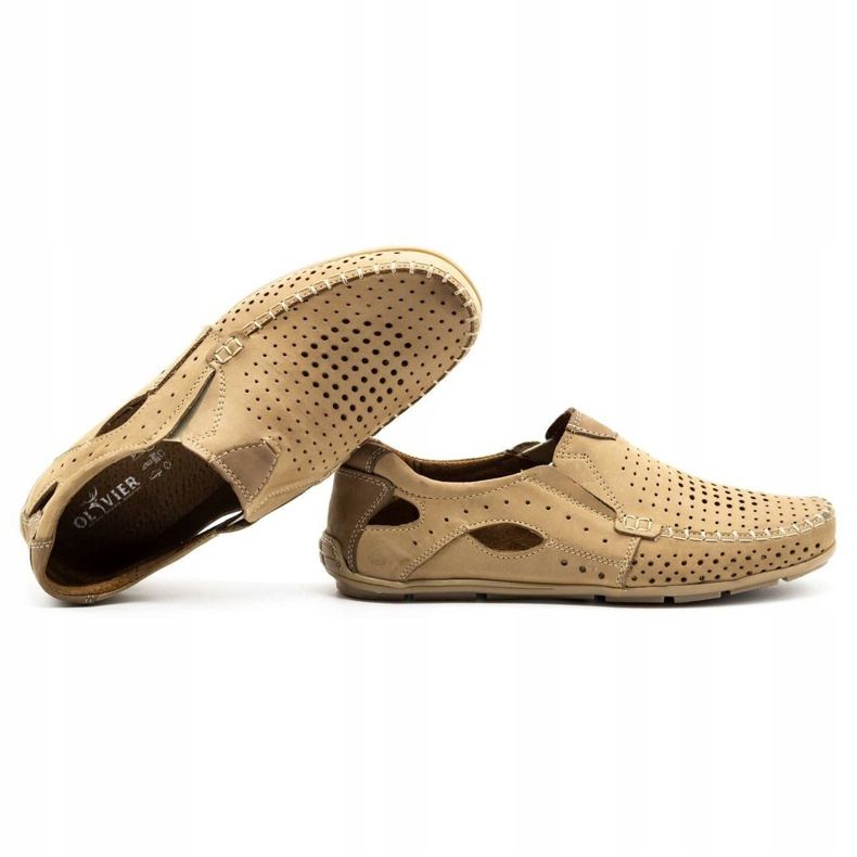 Olivier Mäns loafers 901 för sommaren beige beige 2