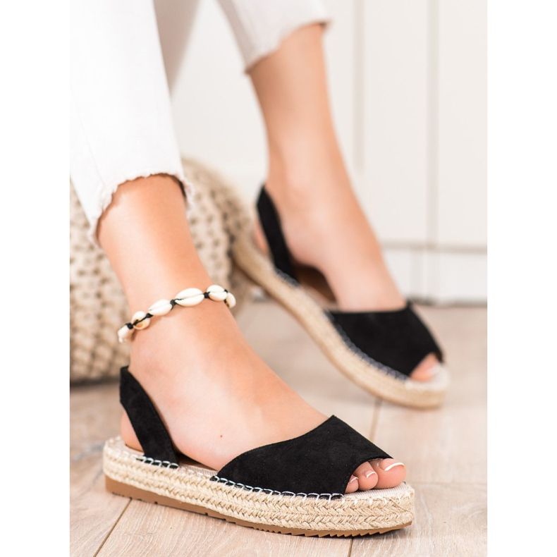 Ideal Shoes Slip-on Espadrilles svart 1
