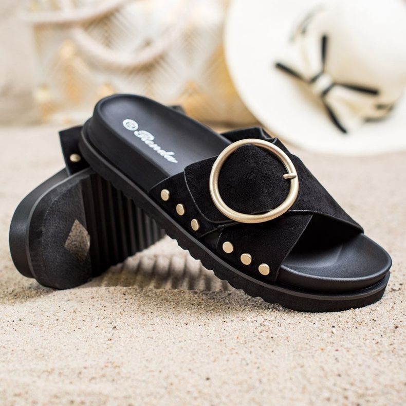 Renda Casual tofflor svart 1