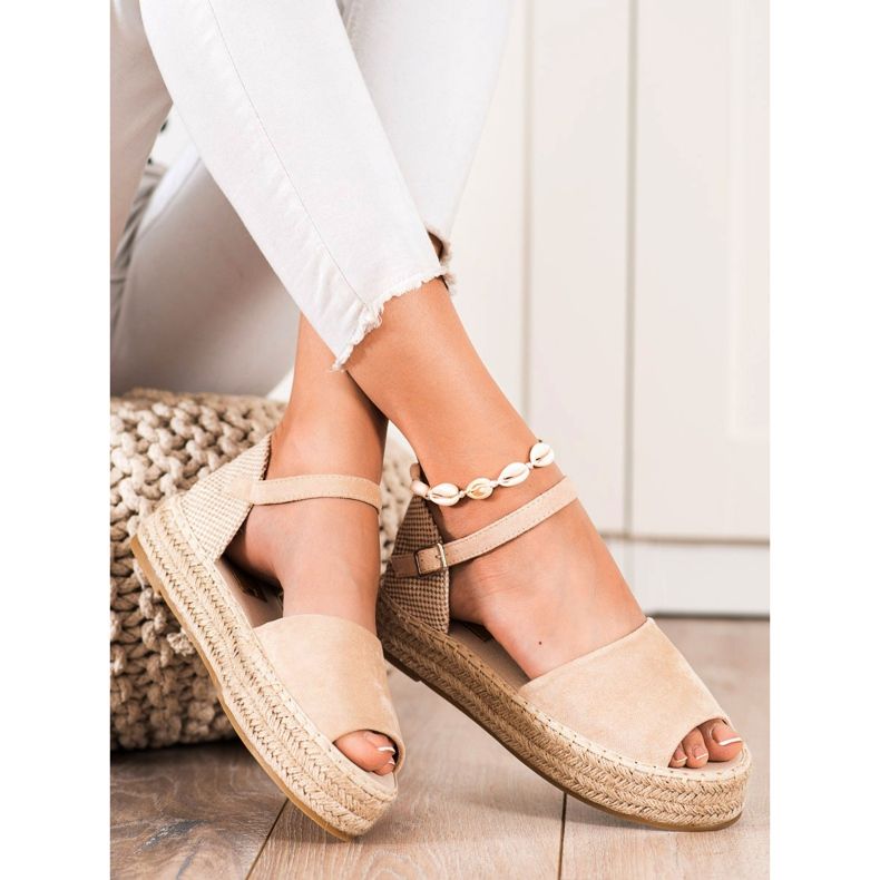 Bestelle Öppen tå Espadrilles beige 1