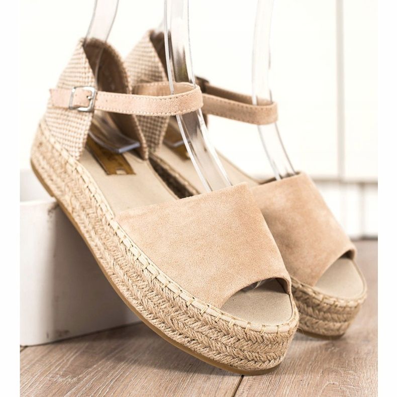 Bestelle Öppen tå Espadrilles beige 2