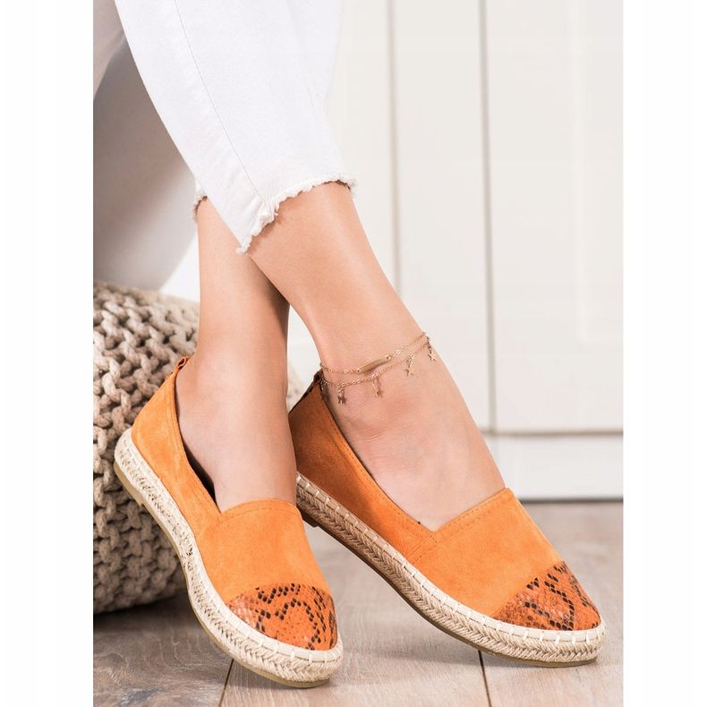 Bestelle Espadrillor med ormtrycksinlägg orange 1
