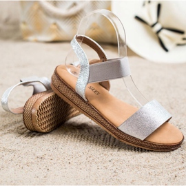 Kayla Silver Slip On Sandaler silver- 1