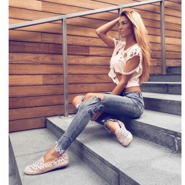 Lu Boo Ballerinor för kvinnor Rosa Espadrilles Macarena blommor 7