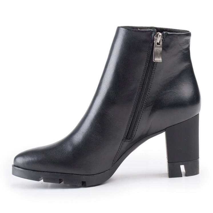 Marco Shoes Djärva stövlar tillverkade av naturligt läder med en tjock häl svart 2