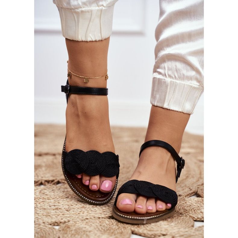 S.Barski Flat Sandaler för kvinnor Svart Barski Humanity 5