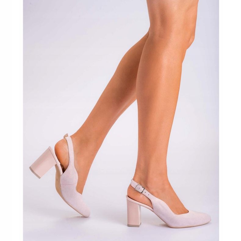 Marco Shoes 1071P rosa sandaler med glitter på huden 1