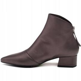 Marco Shoes Marco 1288B stövlar med låga klackar i läder brun 2