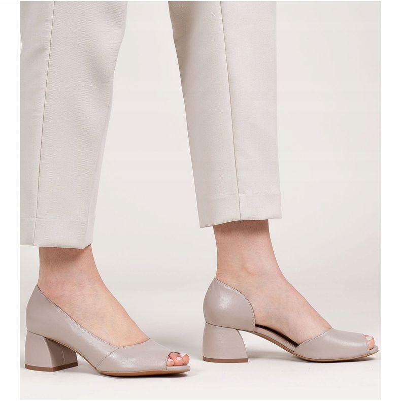 Marco Shoes Lädersandaler beige 1505P 1