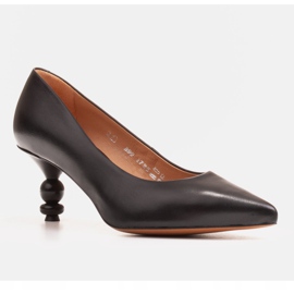 Marco Shoes Svarta pumps med höga klackar 1