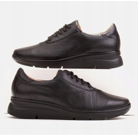 Radoskór Bekväma svarta damskor för en bredare fot 1