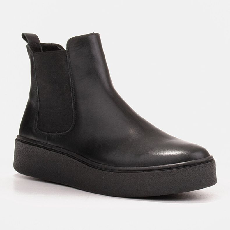 Marco Shoes Låga stövlar av mjukt naturläder svart 1