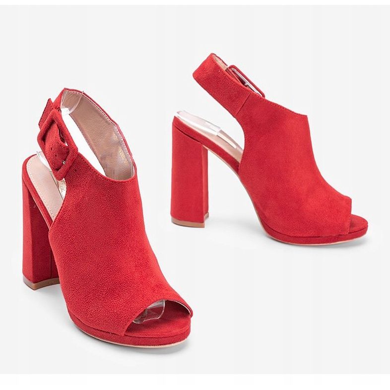 Röda skaftsandaler från Little Italy 1