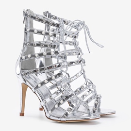 Silver sandaler på en stilett The Twist 1