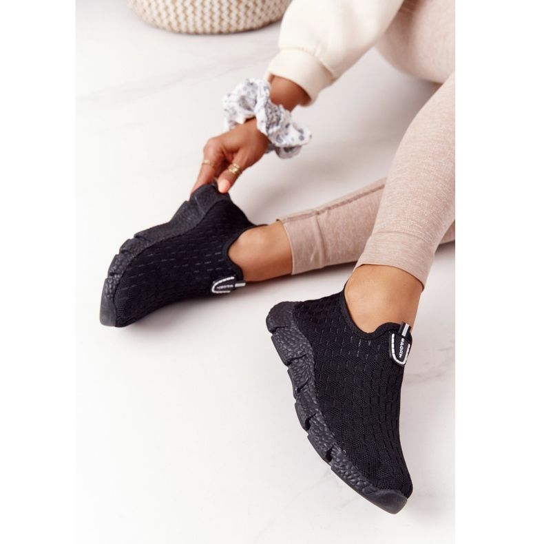 Kvinnors sportskor Slip-on Black Marathon svart 2