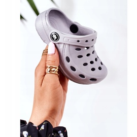 Barntoffor Foam Kroks Grey Lucas grå 2