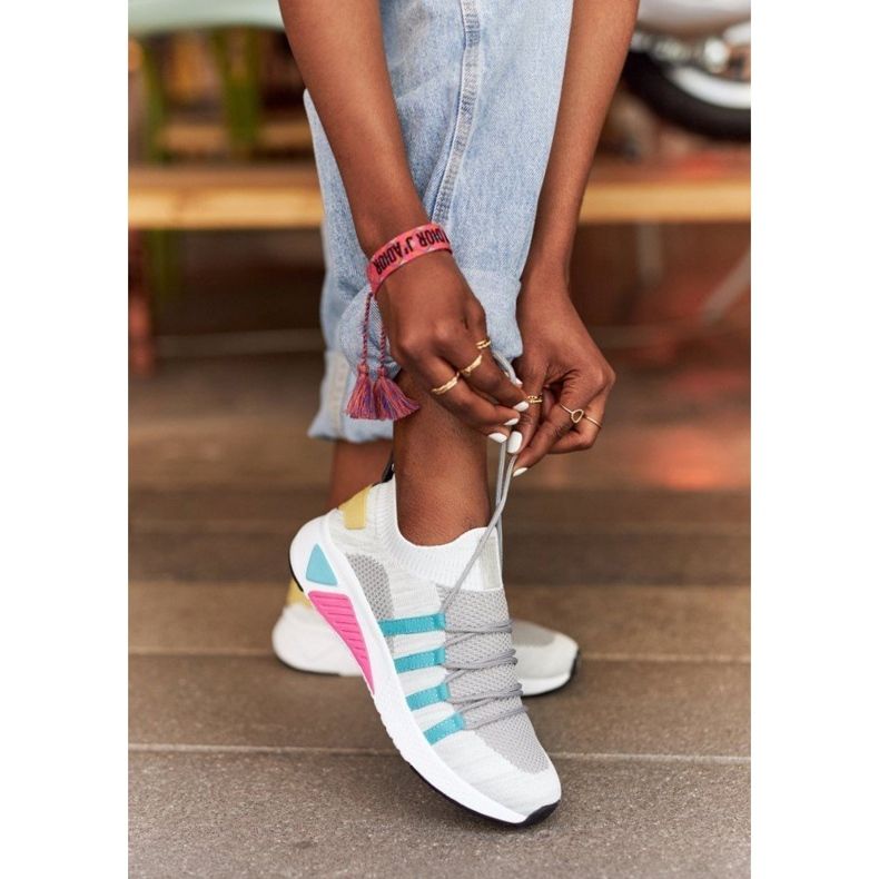 Kvinnors sportskor Memory Foam Big Star HH274531 Vit-Grå mångfärgad 1