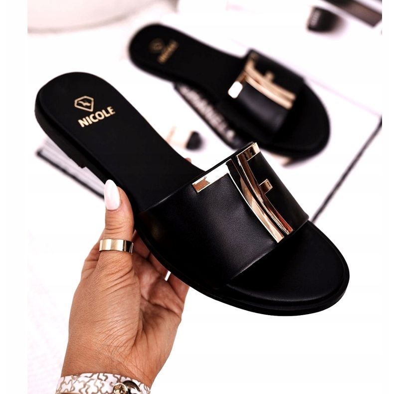 Eleganta damtofflor Svart Nicole Dilmah 2