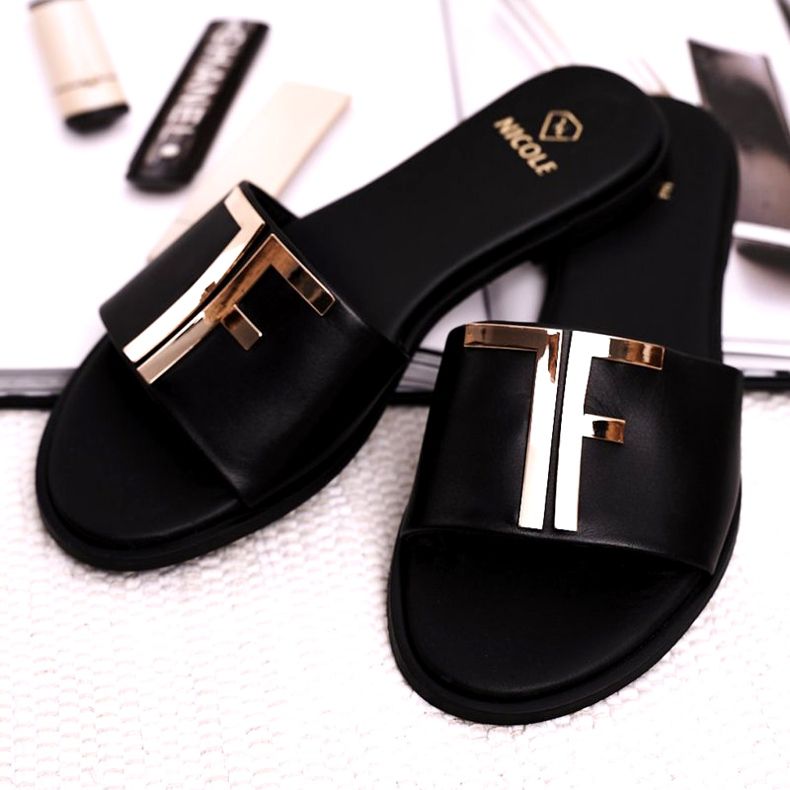 Eleganta damtofflor Svart Nicole Dilmah 4