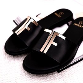 Eleganta damtofflor Svart Nicole Dilmah 5