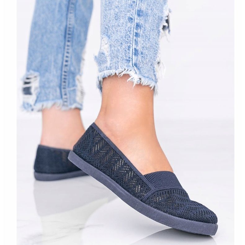 Vicky marinblå Slip On sneakers 2